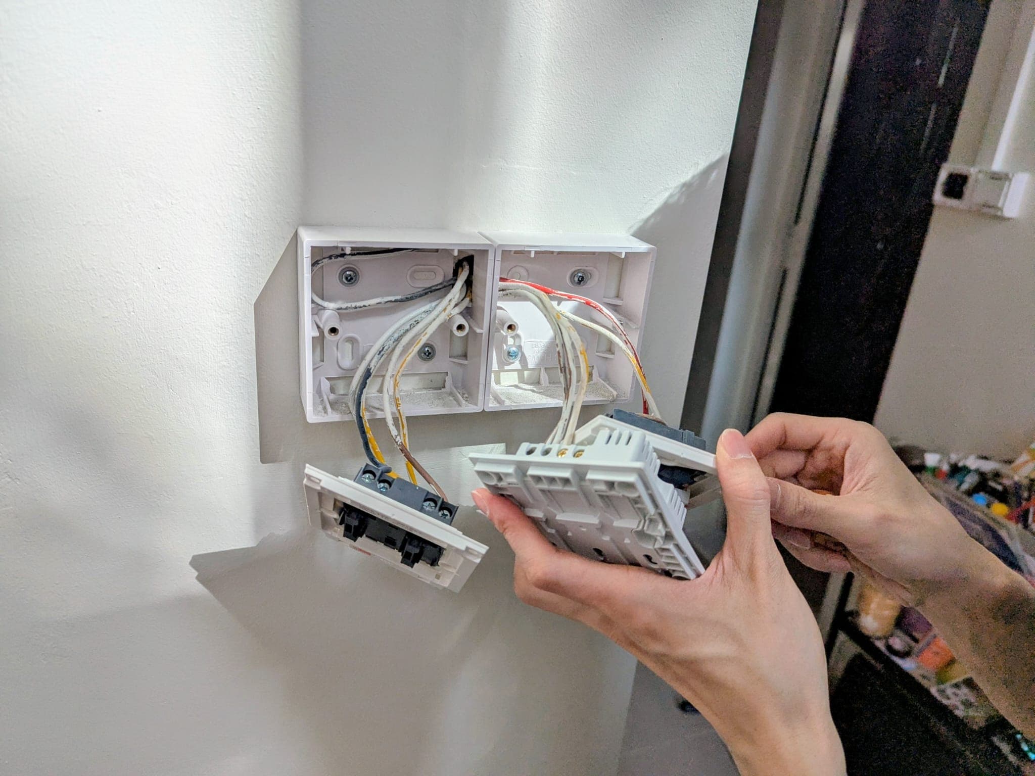 LSHP team replacing switches during a client installation